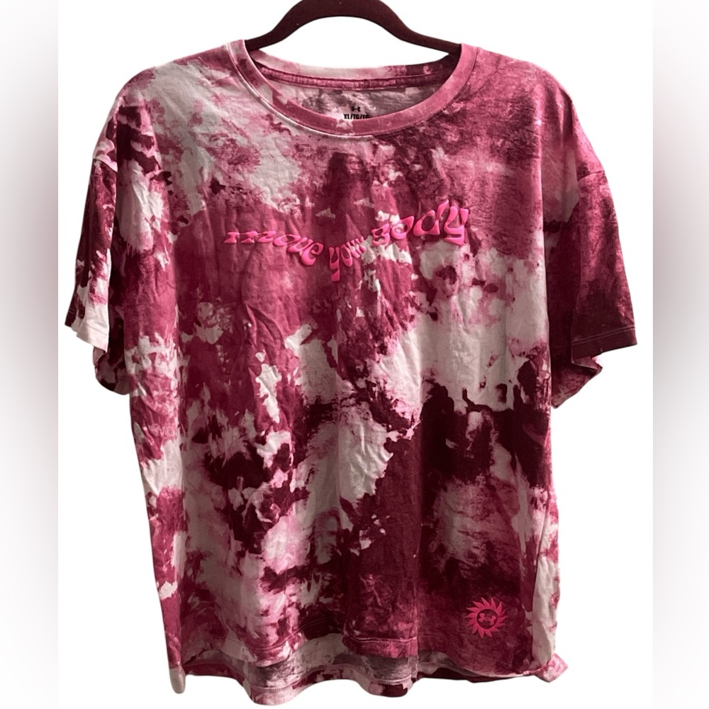 Under Armour Move Your Body Printed Short Sleeve - Women’s XL - Prime Pink -VGUC